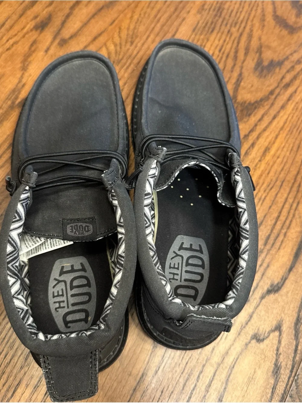 Hey Dude Wally Dark Gray Canvas Slip On Comfort Shoes Men's US 8